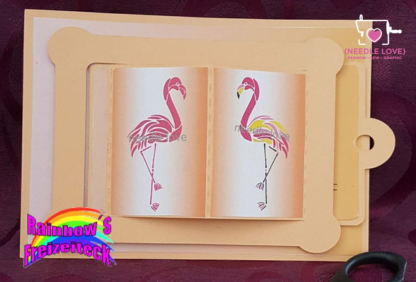 auch für Karten ein super Thema - Flamingo Love