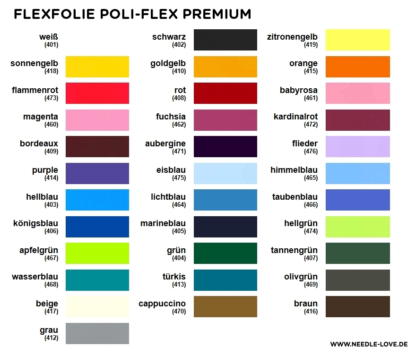 Farbkarte Flexfolie