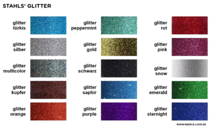 Farbkarte Glitterfolie